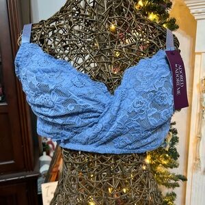 Adore Me Sky Blue Lace Bra